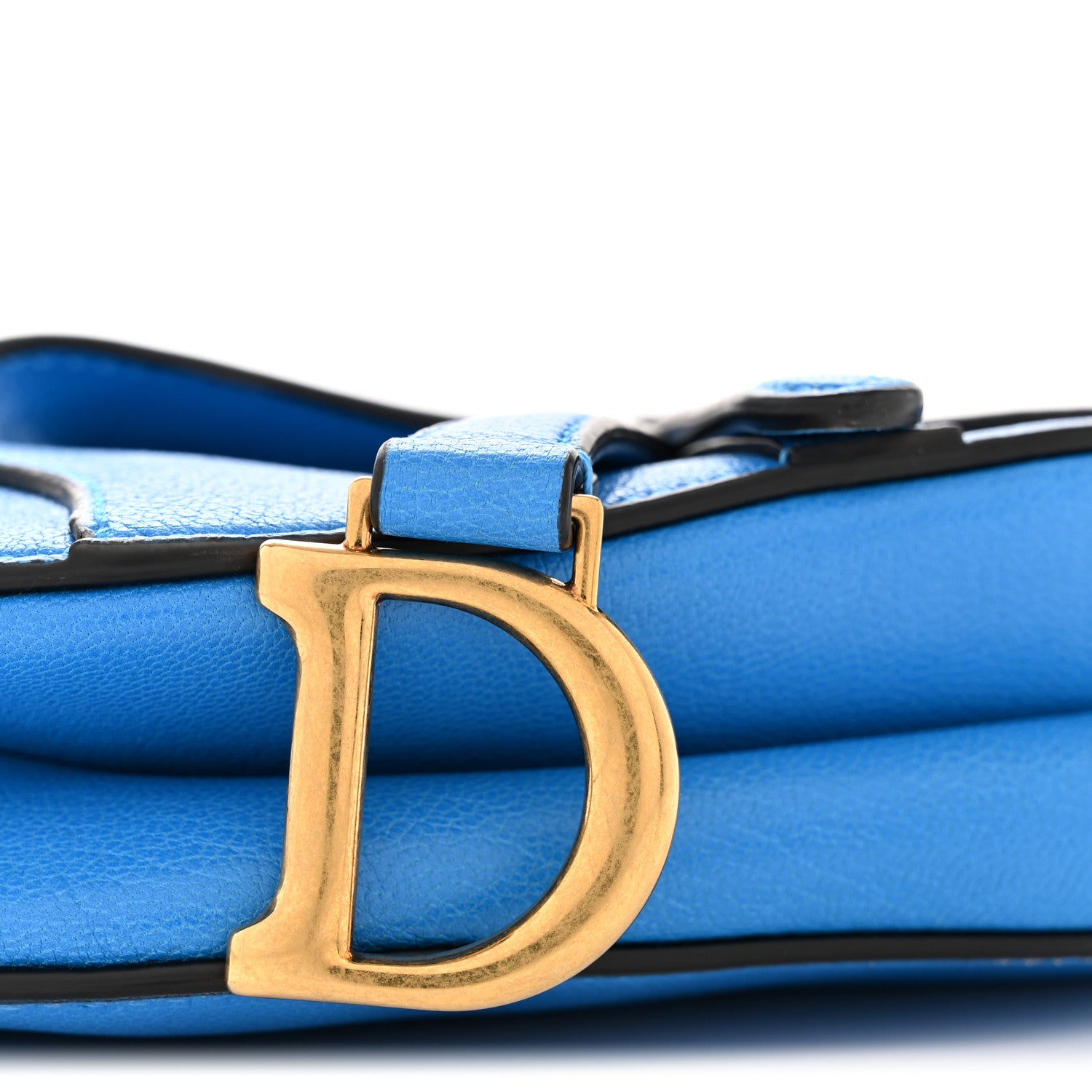 Christian Dior Goatskin Micro Saddle Bag With Strap Blue 11 of 11