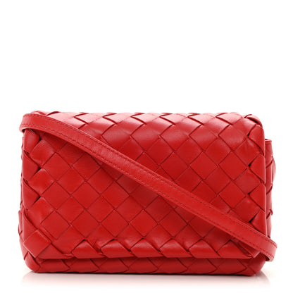 Bottega Veneta Nappa Intrecciato Mini Crossbody Red 1 of 10