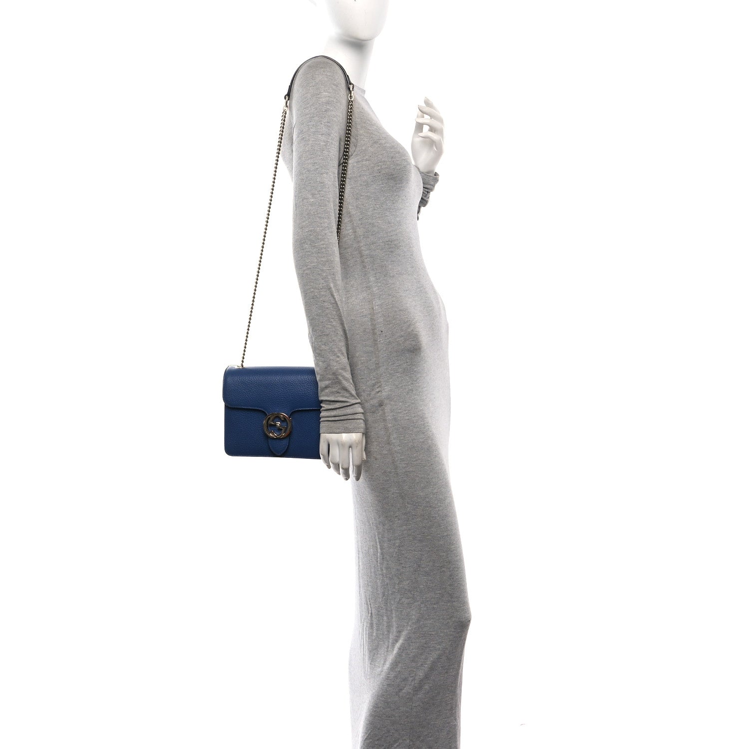 Gucci Dollar Calfskin Small Interlocking G Shoulder Bag Caspian 2 of 12