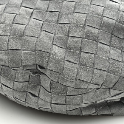 Bottega Veneta Suede Calfskin Intrecciato Teen Jodie Hobo Thunder 9 of 9