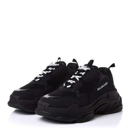 Balenciaga Fabric Mesh Mens Triple S Sneakers 42 Black 3 of 8