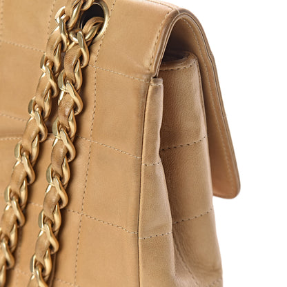 Chanel Lambskin Quilted Medium Chocolate Bar Flap Beige 15 of 17