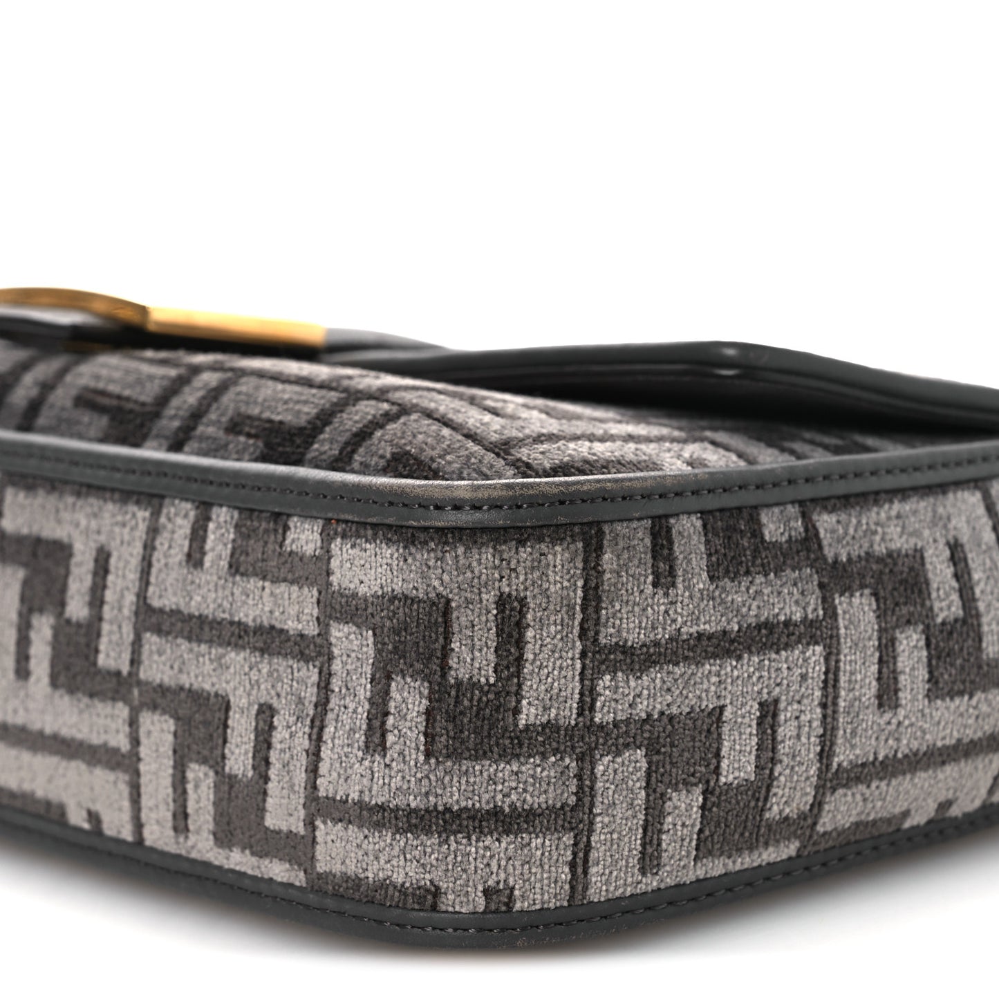 Chenille FF Embroidered Baguette Antracite Asfalto