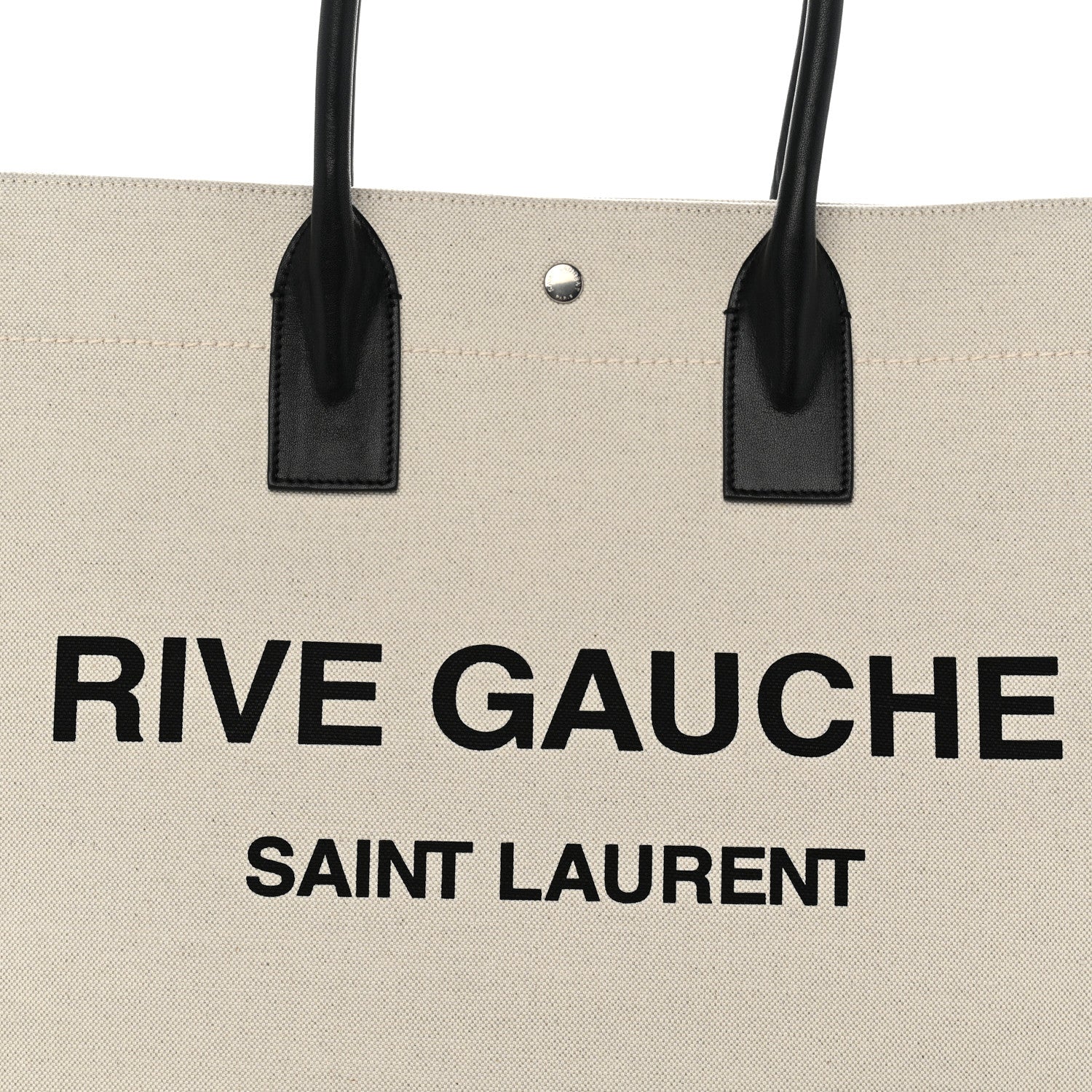 Saint Laurent Linen Calfskin Rive Gauche Tote Greggio Natural 8 of 11
