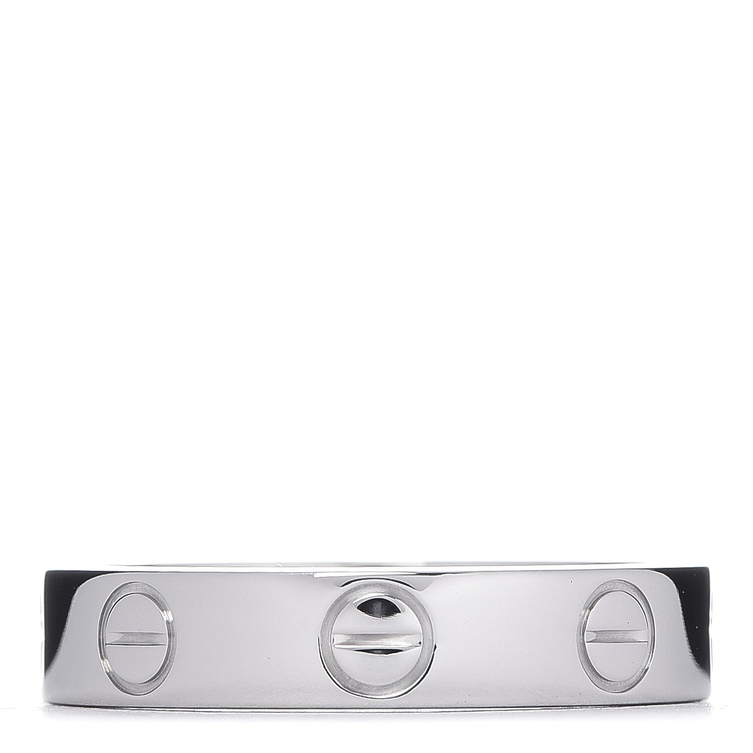 Cartier 18K White Gold 3.5mm LOVE Wedding Band Ring 47 4 1 of 5