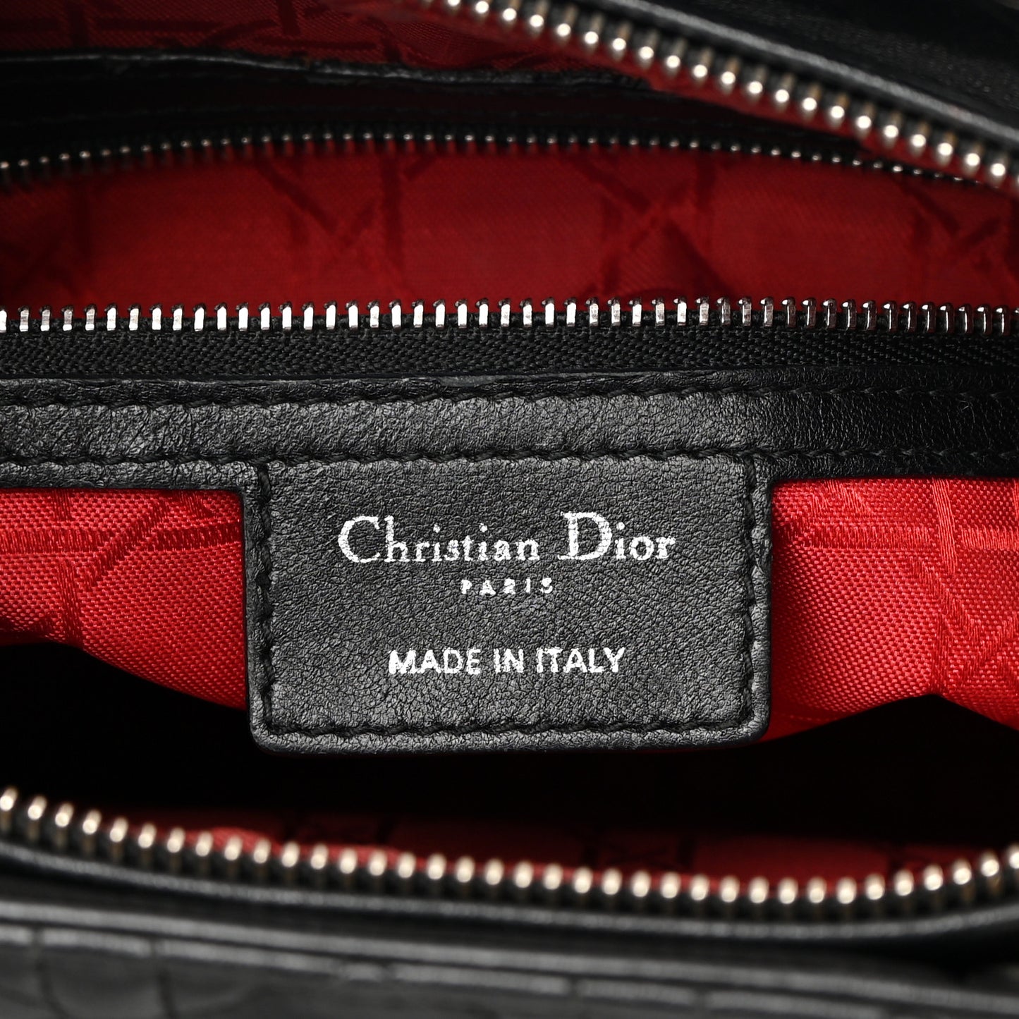 Lambskin Cannage Large Lady Dior Black