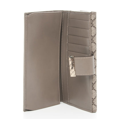 Gucci GG Supreme Monogram Icon Bar Continental Flap Wallet Beige Ebony Grigio 5 of 8