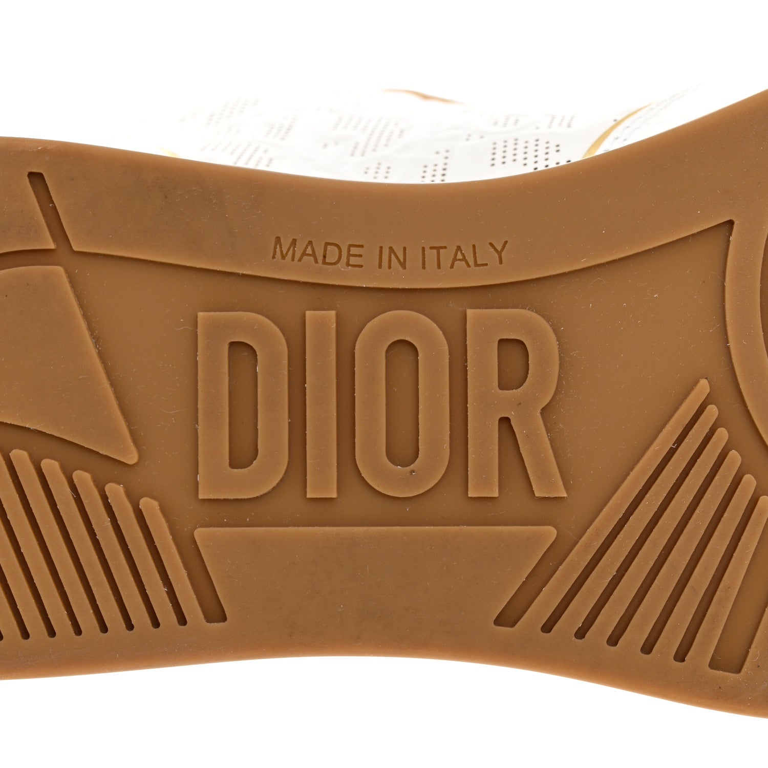 Christian Dior Calfskin Oblique Laser Perforated Dior One Low Sneakers 39.5 Off White Gold 8 of 9