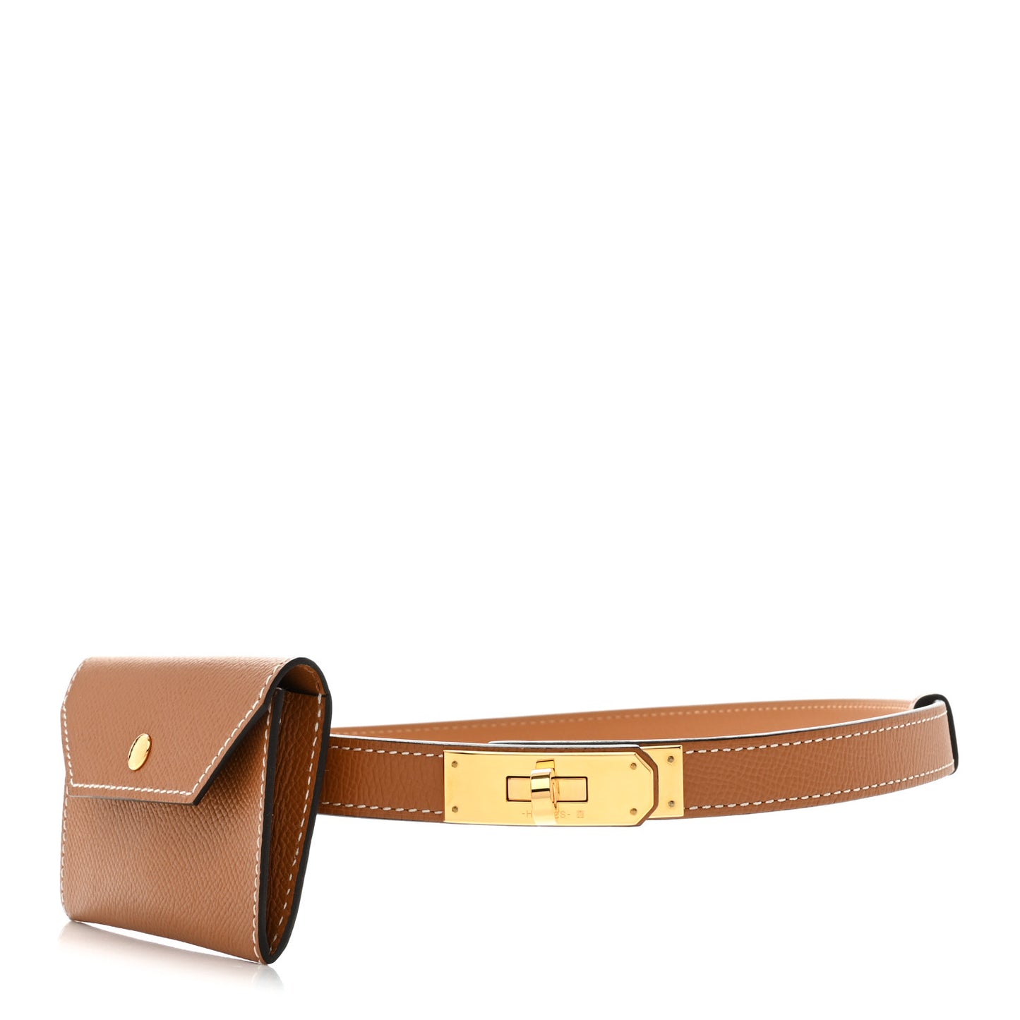 Epsom Kelly Pocket Belt Gold