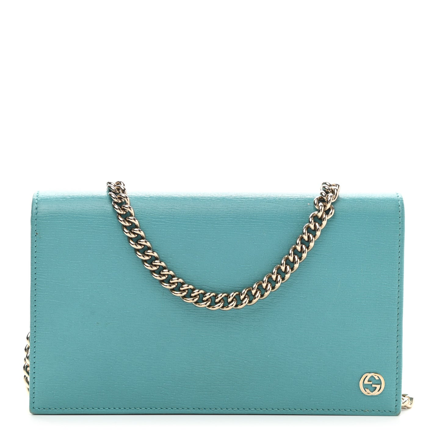 Shangai Calfskin Medium Betty Chain Wallet Fresia Blue