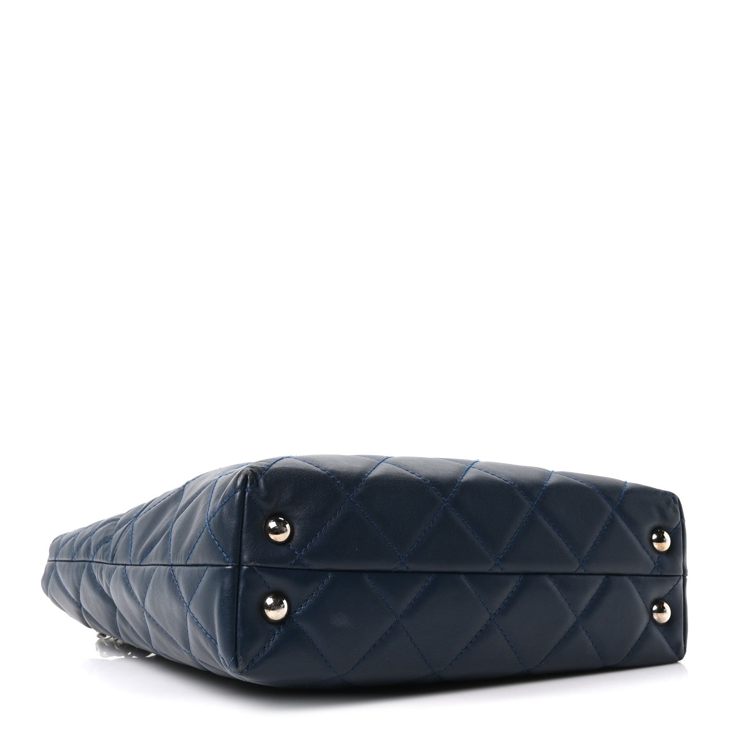 Chanel Calfskin Quilted In The Business North South Tote  Blue 4 of 10
