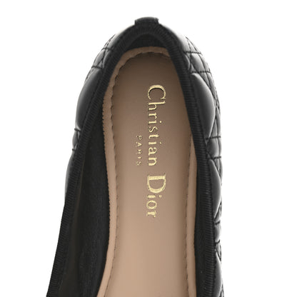 Christian Dior Calfskin Cannage Pearl Ballet Flats 38.5 Black 7 of 9