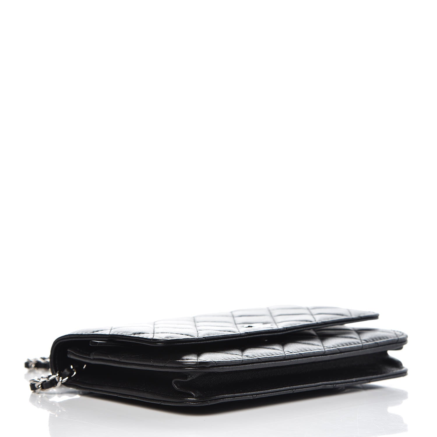Chanel Lambskin Quilted Wallet On Chain WOC Black 6 of 14