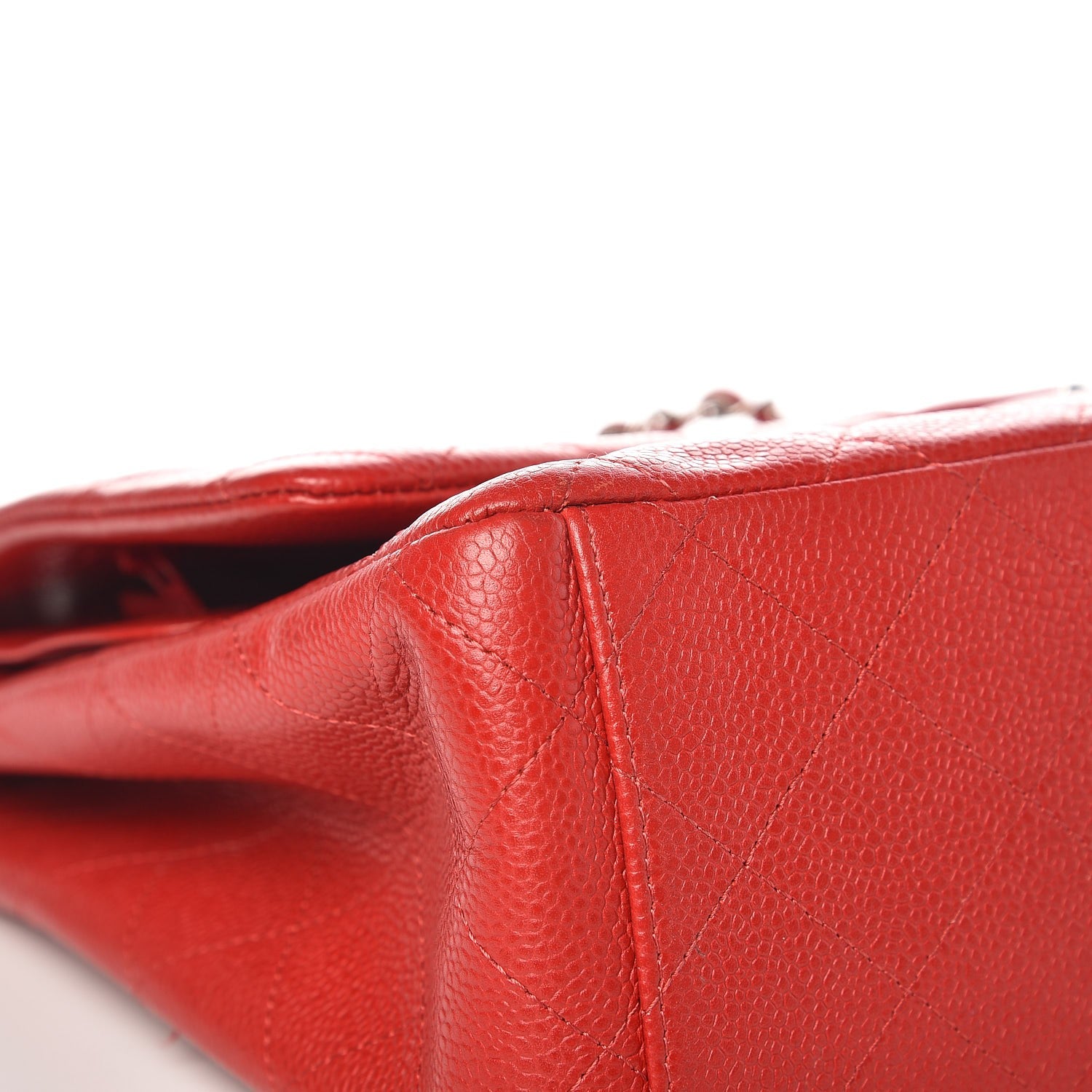 Chanel Caviar Quilted Maxi Double Flap Red 14 of 24