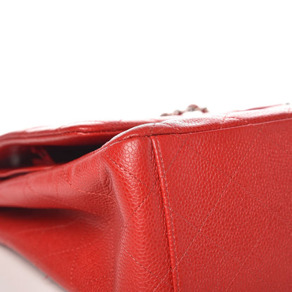 Chanel Caviar Quilted Maxi Double Flap Red 14 of 24