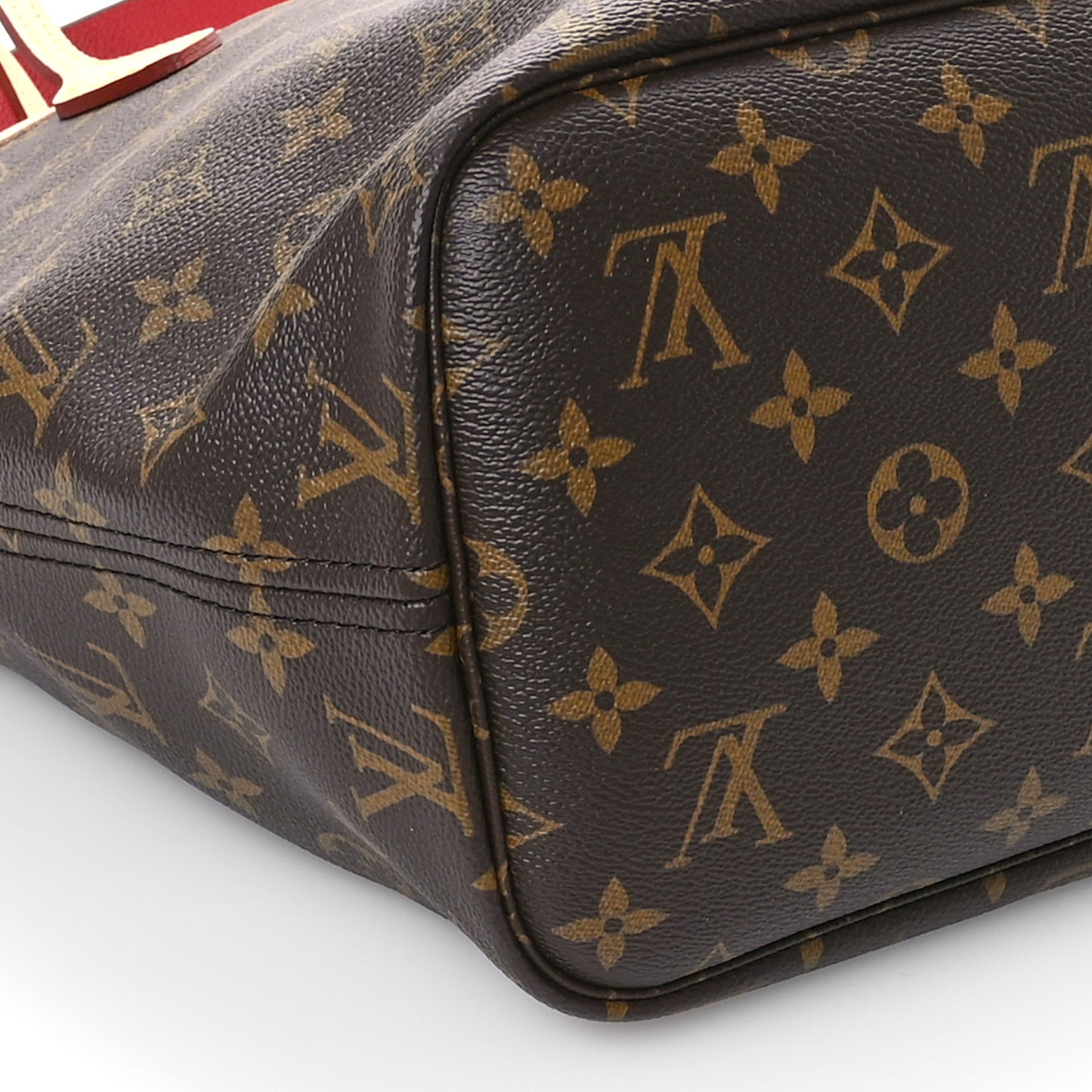 Monogram Inside Out Neverfull Bandouliere MM Rouge Sari