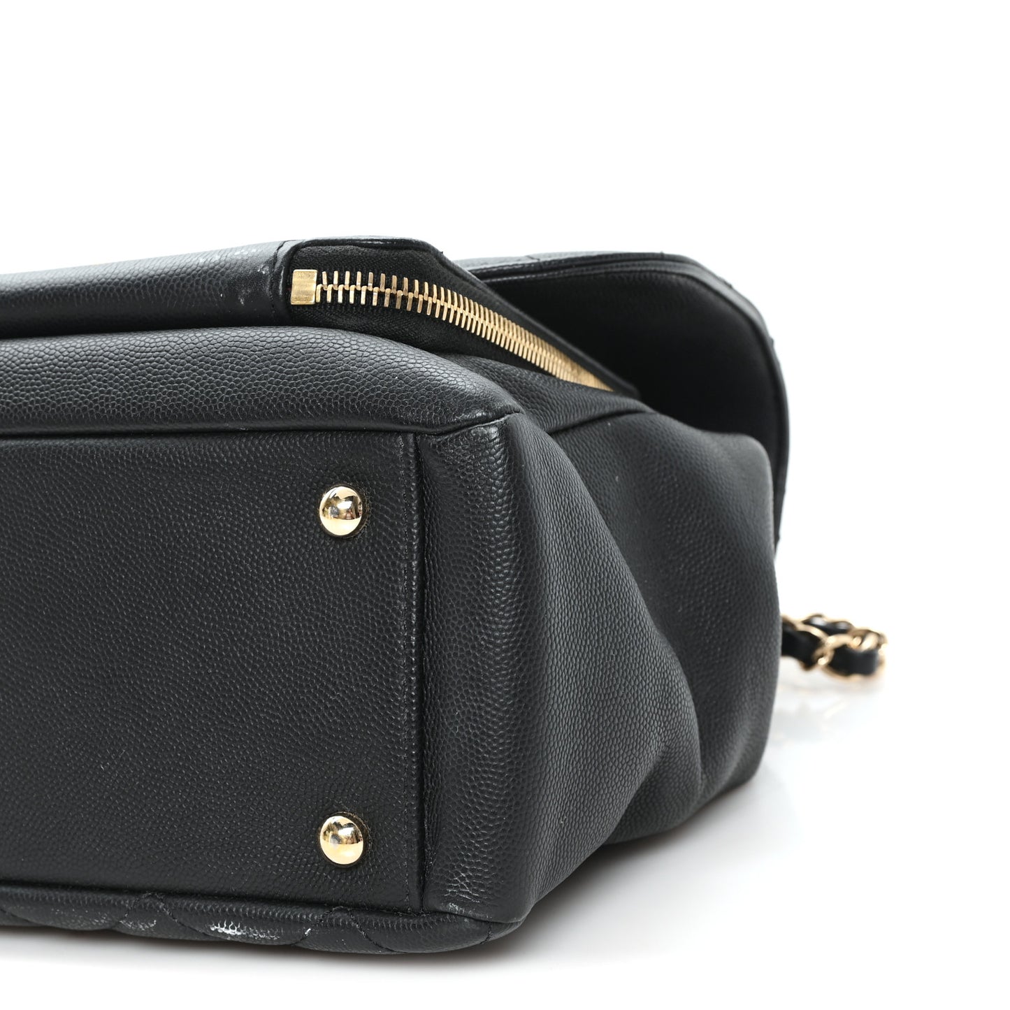 Caviar Quilted Large Business Affinity Flap Black