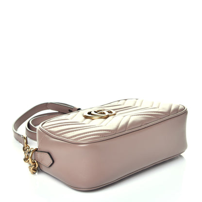 Gucci Calfskin Matelasse Small GG Marmont Chain Shoulder Bag Porcelain Rose 4 of 9