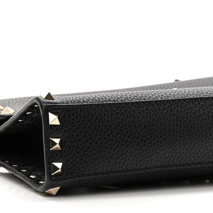 Valentino Garavani Vitello Medium Rockstud Flip Lock Crossbody Bag Black 8 of 9
