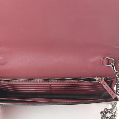 Gucci GG Supreme Monogram Blooms Chain Wallet Beige Multicolor Dry Rose 4 of 7