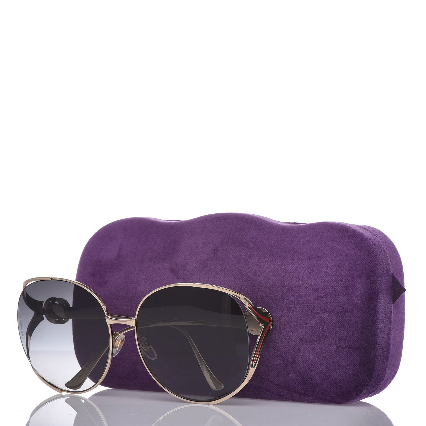 Metal Oversized Round Frame GG0225S Sunglasses Gold