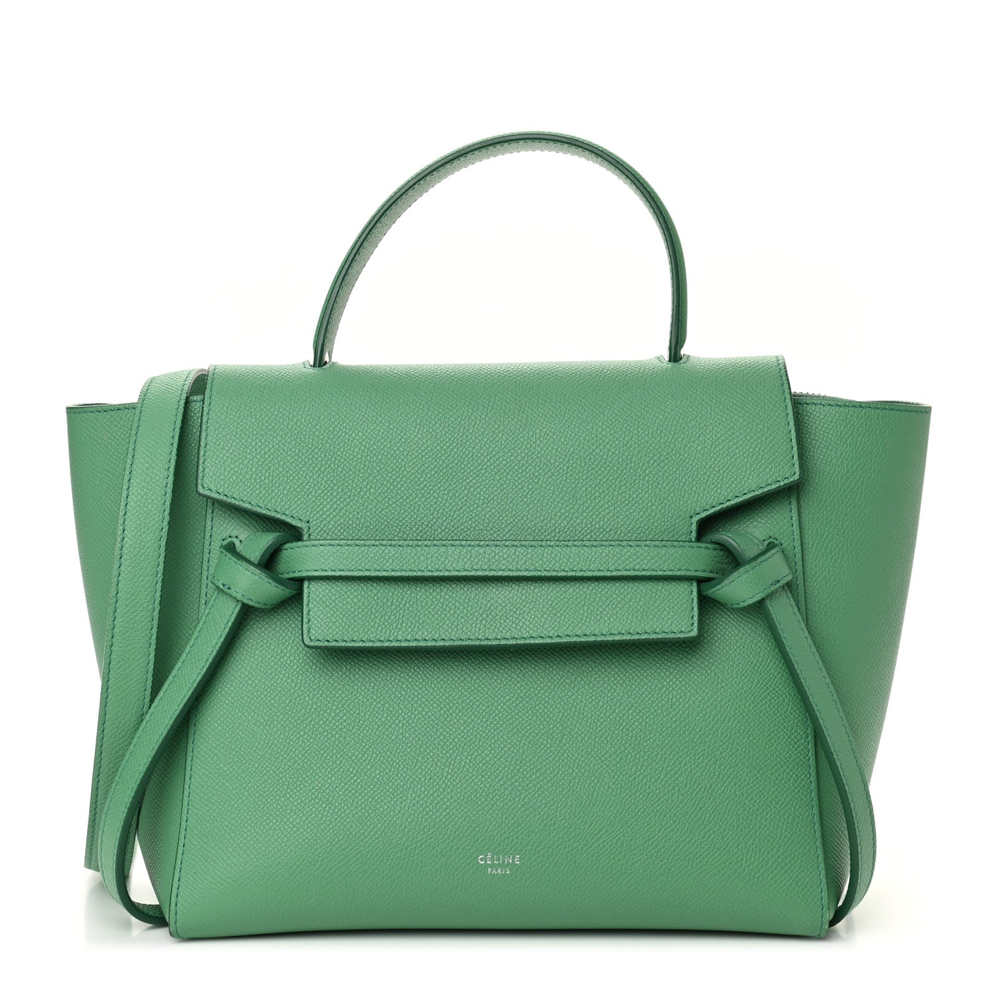 Grained Calfskin Micro Belt Bag Pop Green