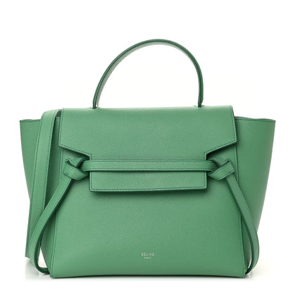 Celine Grained Calfskin Micro Belt Bag Pop Green 1 of 10