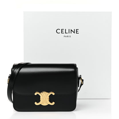 Celine Shiny Calfskin Teen Triomphe Black 10 of 10