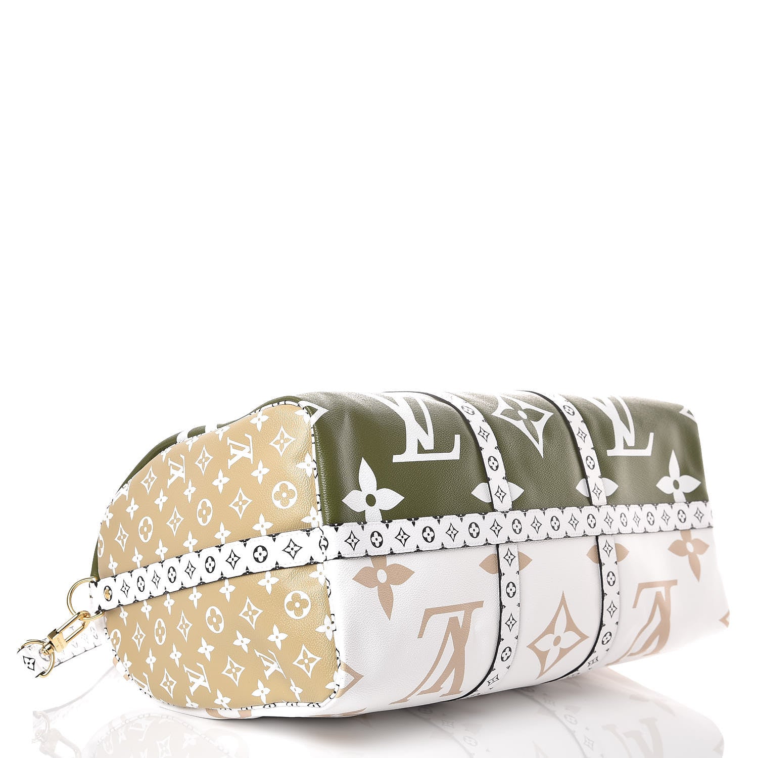 Louis Vuitton Monogram Giant Keepall Bandouliere 50 Kaki Beige 5 of 9