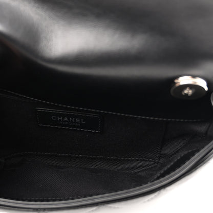Chanel Calfskin Quilted CC Uniform Flap Belt Bag Black 5 of 9