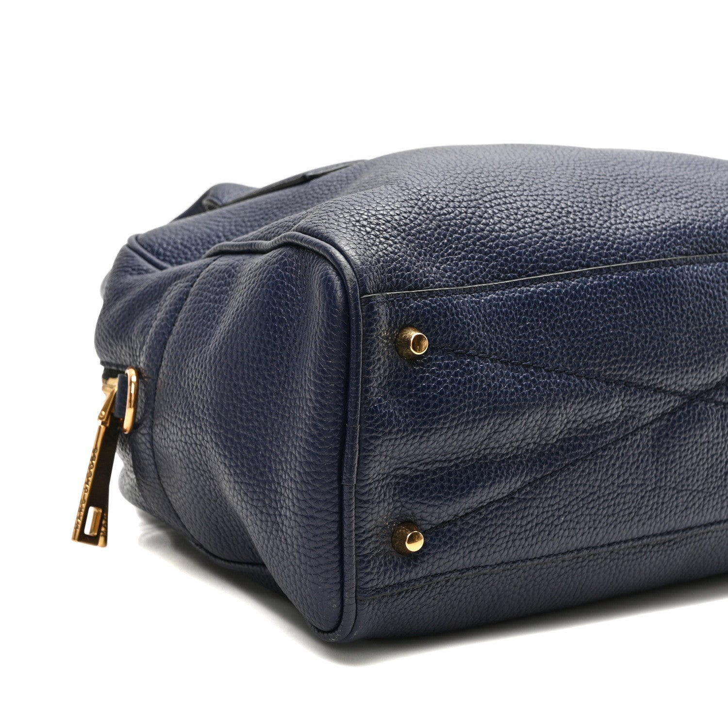 Marc Jacobs Pebbled Calfskin Gotham Bauletto Satchel Blue 8 of 9