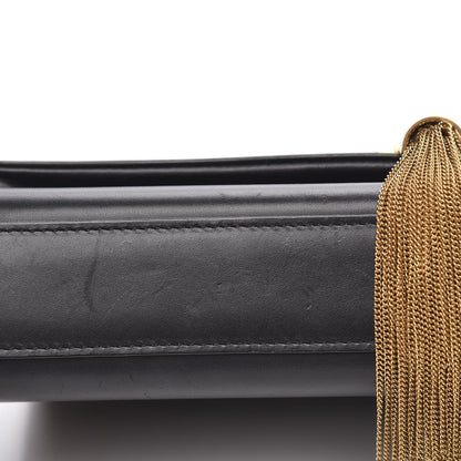 Saint Laurent Smooth Calfskin Medium Classic Monogram Kate Tassel Satchel Black 10 of 14