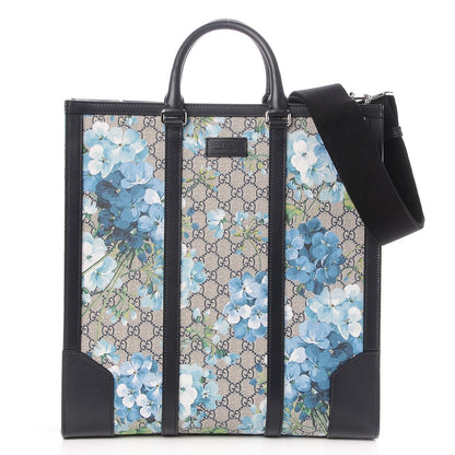 Gucci GG Supreme Monogram Blooms Vertical Tote Blue 1 of 8