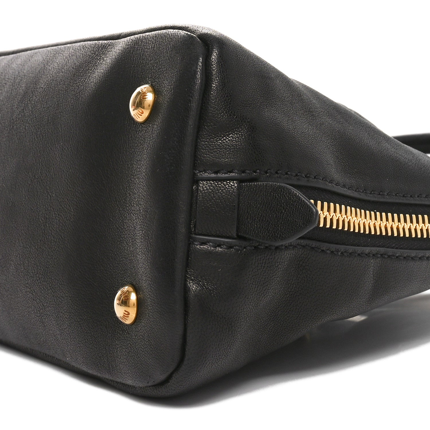 Miu Miu Nappa Aviator Regular Aventure Bag Black 1707413