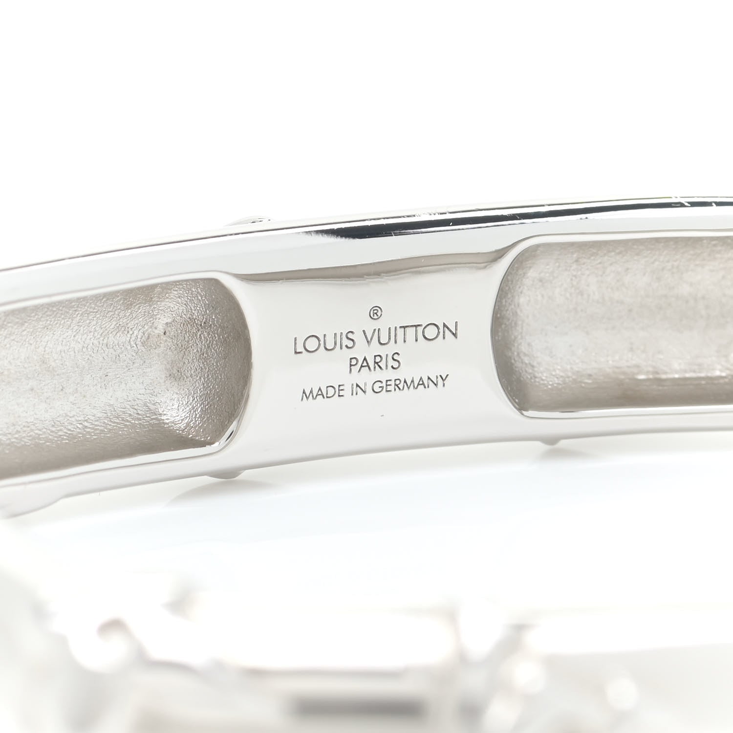 Louis Vuitton Brass Family Bracelet Bangle S Silver 4 of 6