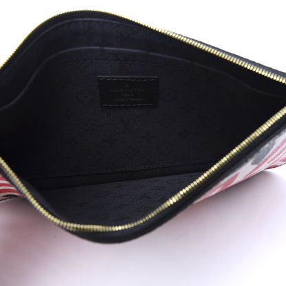 Louis Vuitton Monogram Giant Crafty Neverfull MM GM Pochette Creme Rouge Black 4 of 8
