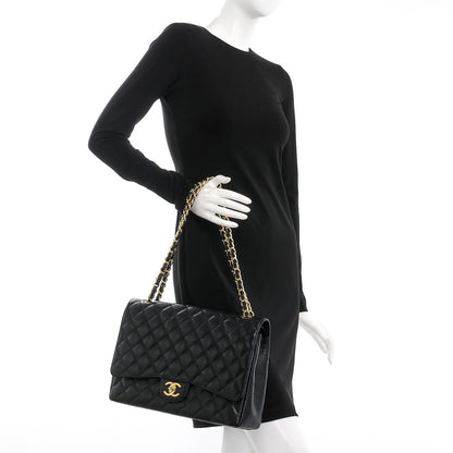 Chanel Caviar Quilted Maxi Double Flap Black 3 of 9
