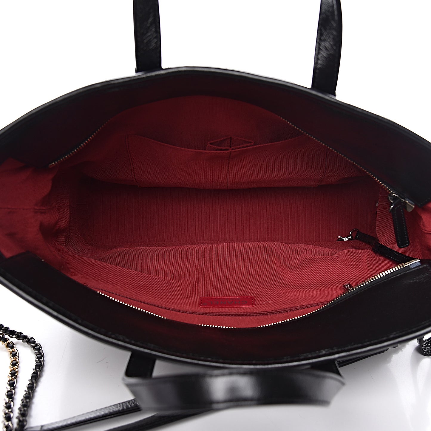 Calfskin Quilted Large Gabrielle Shopping Tote Black