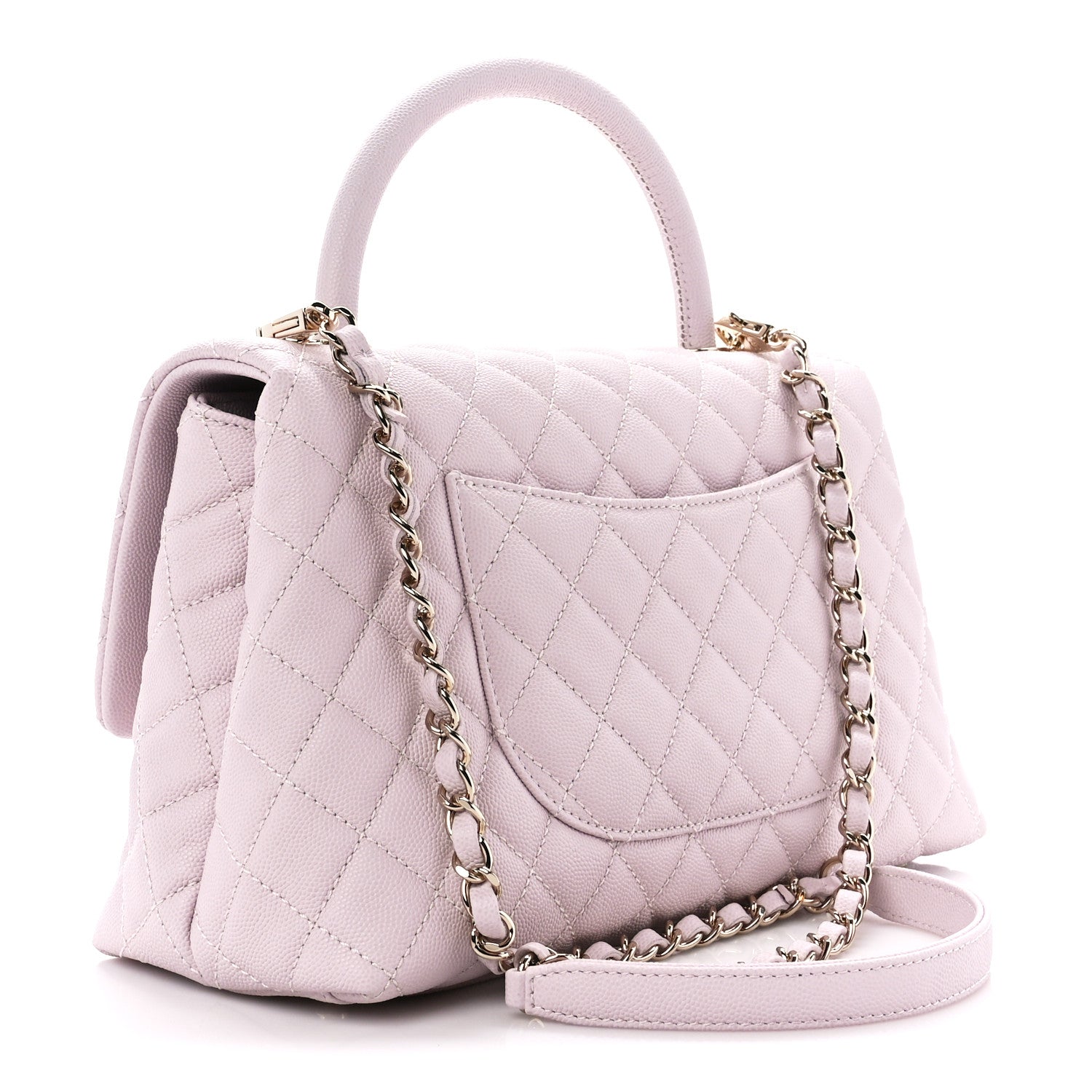 Chanel Caviar Quilted Small Coco Handle Flap Light Pink 3 of 11