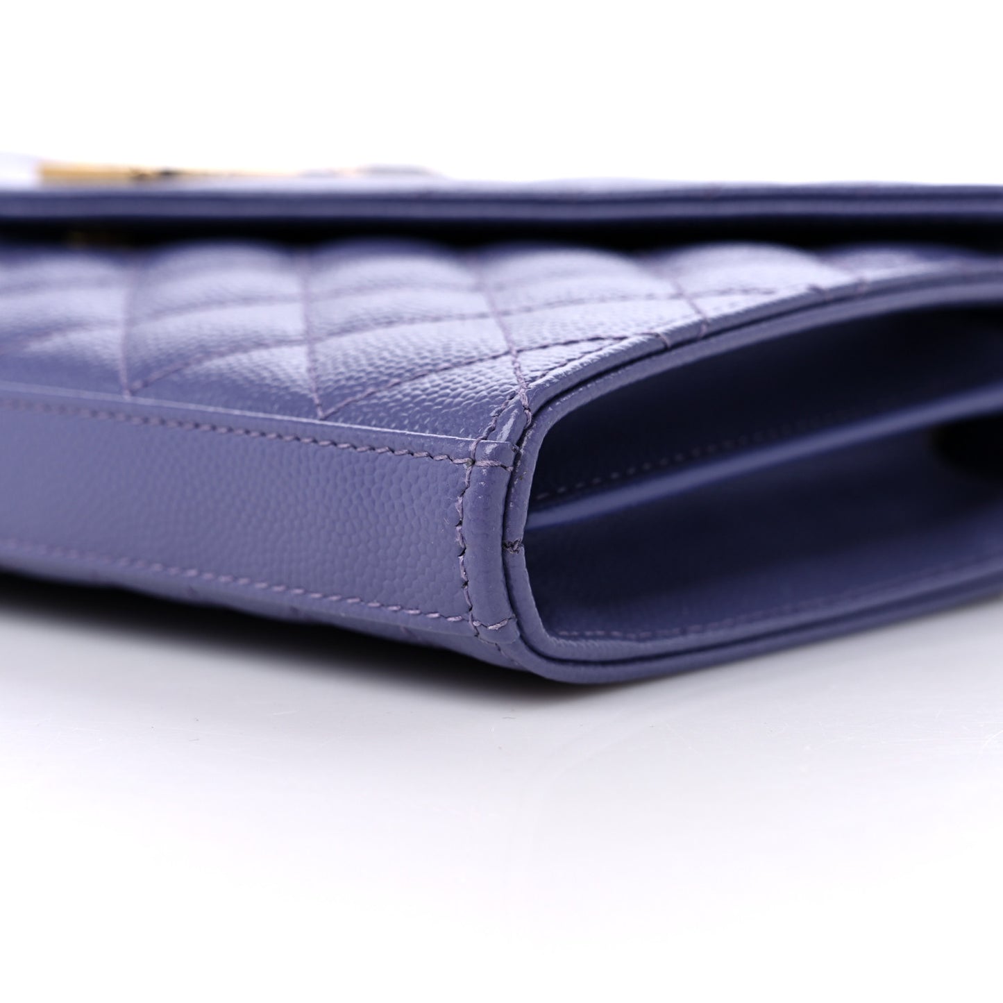 Grain De Poudre Mixed Matelasse Triquilt Monogram Chain Wallet Mauve