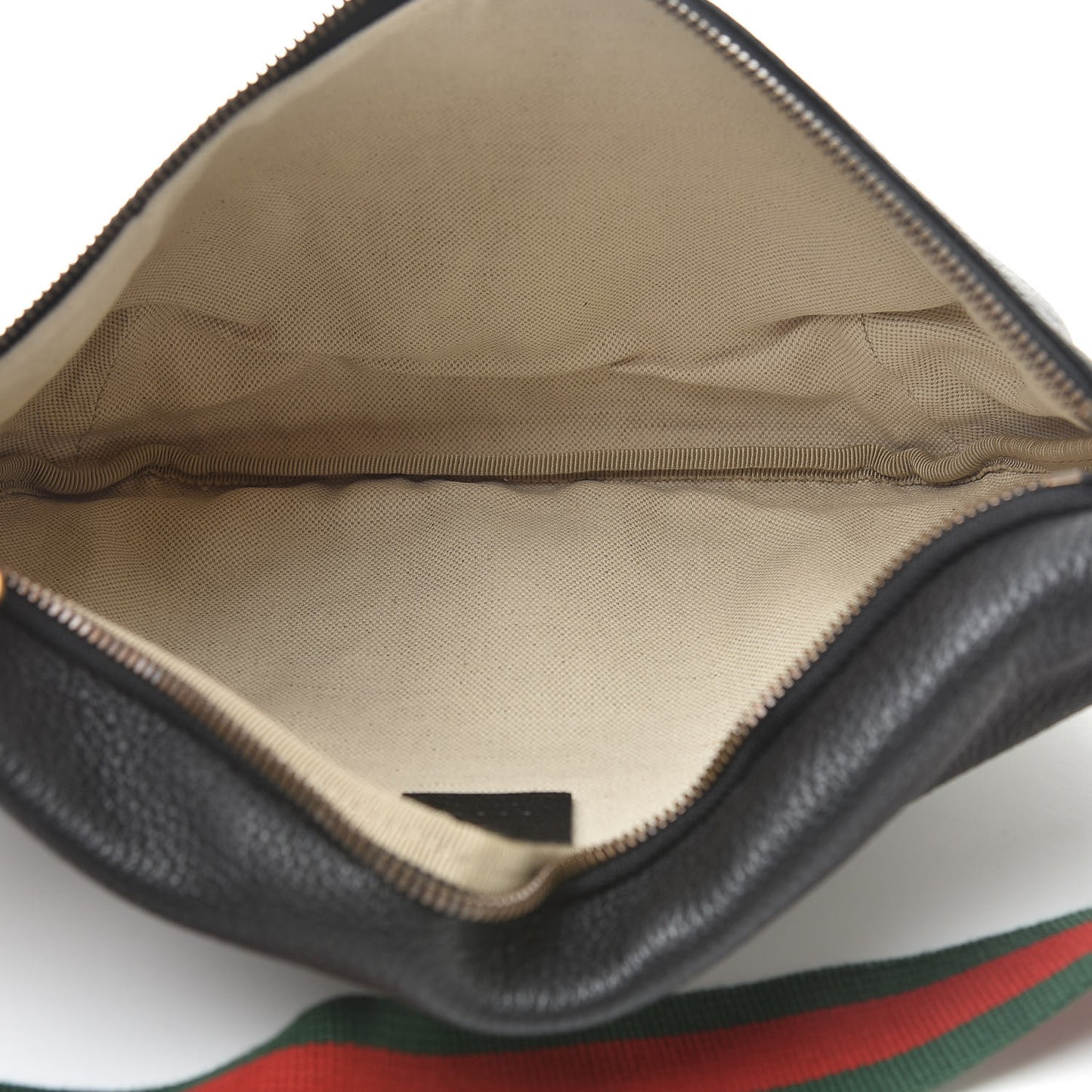 Grained Calfskin Logo Belt Bag Black
