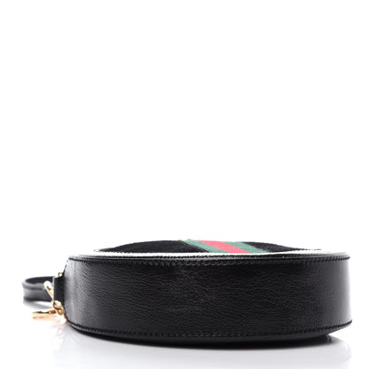 Gucci Suede Patent Web Mini Ophidia Round Shoulder Bag Black 4 of 10