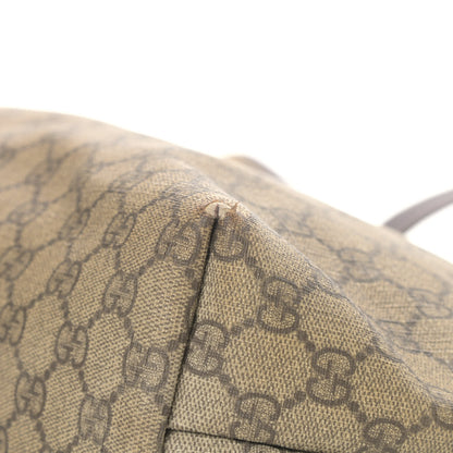 Gucci GG Supreme Monogram Medium Zippered Shopping Tote Brown 11 of 12