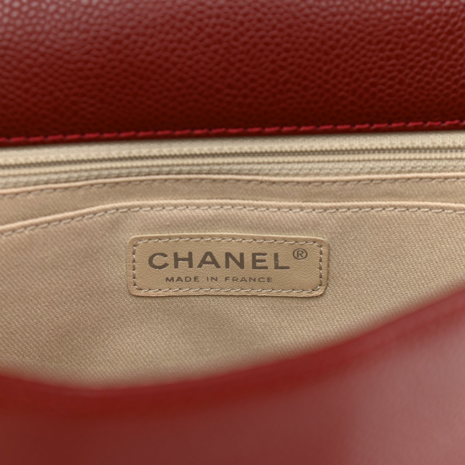 Chanel Caviar Large Timeless CC Flap Dark Red 6 of 10