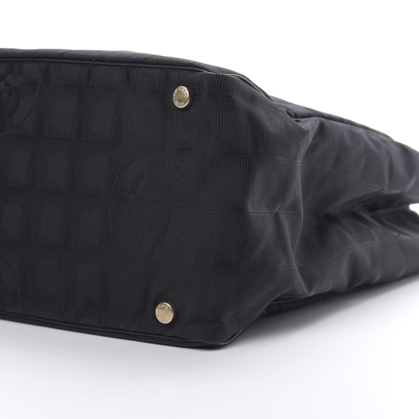 Nylon Large Travel Tote Black