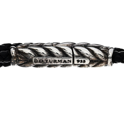 David Yurman Sterling Silver Chevron Triple-Wrap Bracelet Black 3 of 3