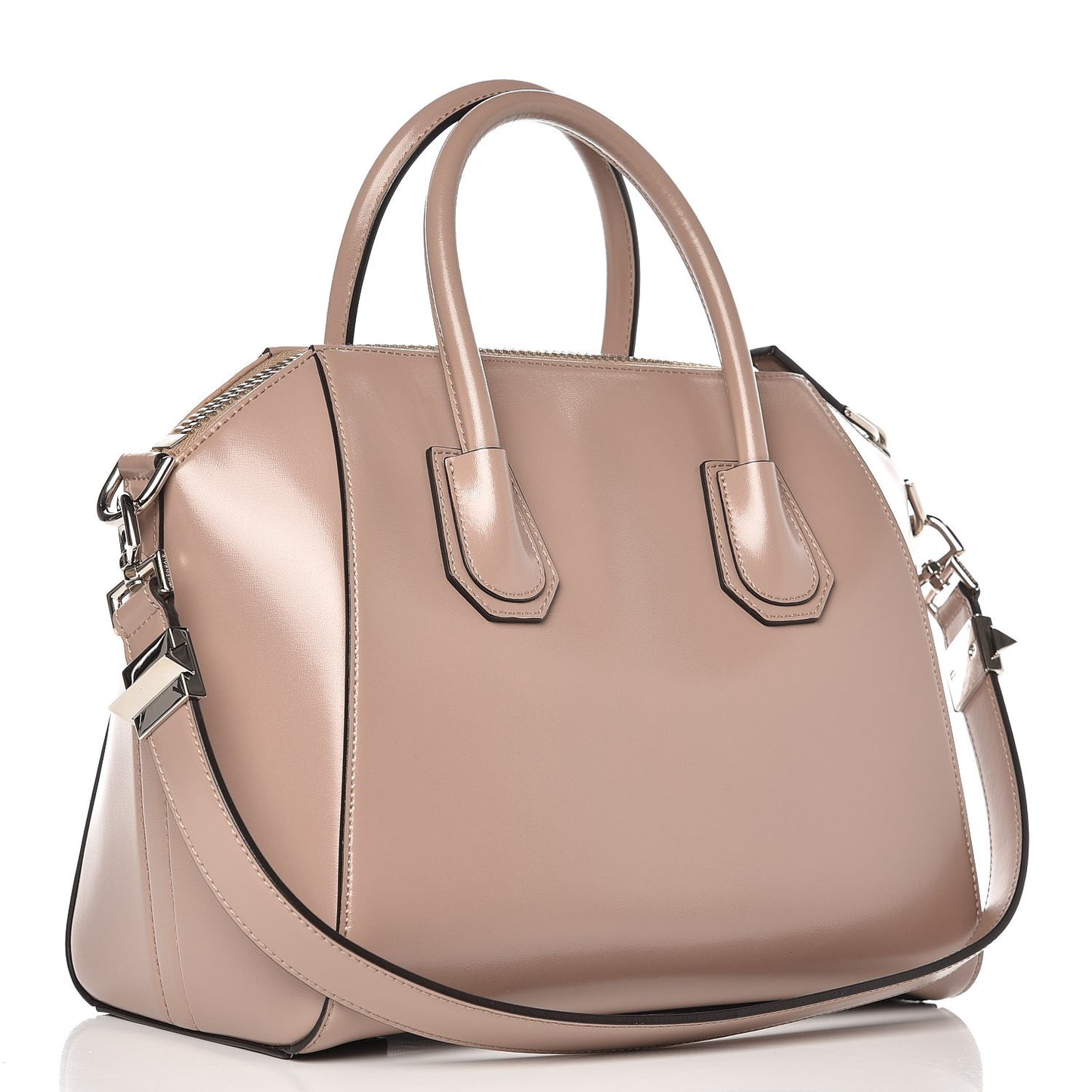 Shiny Lord Calfskin Medium Antigona Taupe