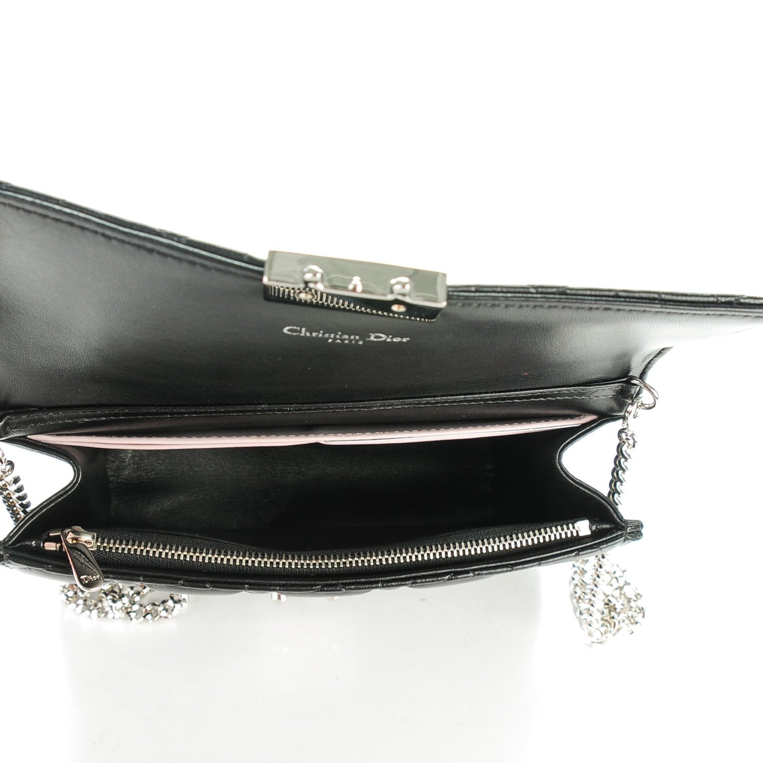 Christian Dior Lambskin Cannage Large Miss Dior Promenade Pouch Black 5 of 8