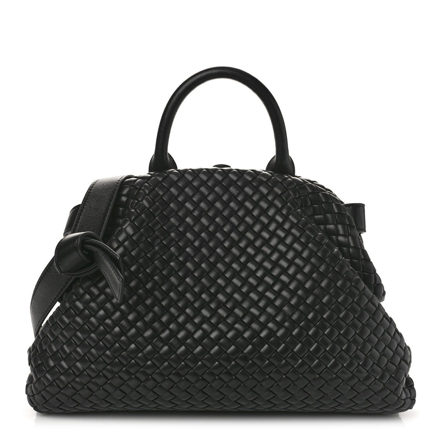 Bottega Veneta Nappa Intrecciato Medium Padded The Handle Tote Black 2 of 9