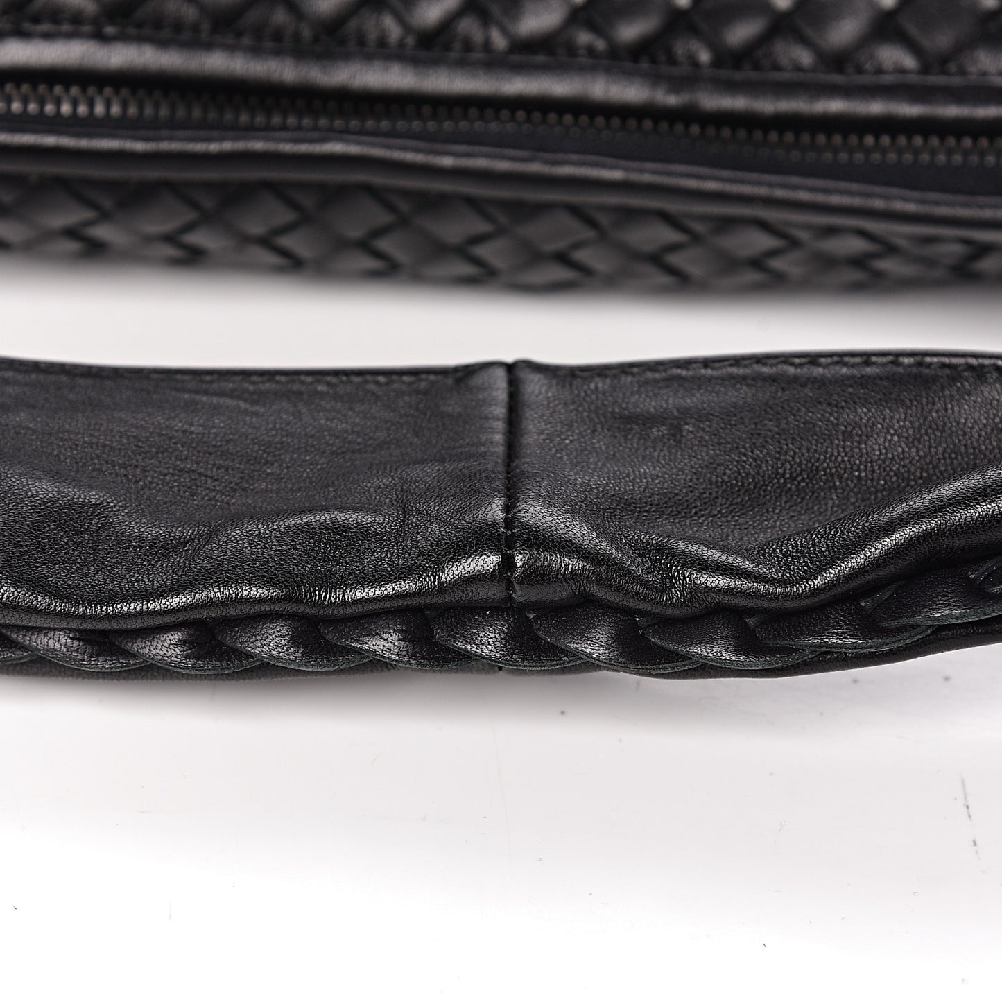 Nappa Intrecciato Large Veneta Hobo Black